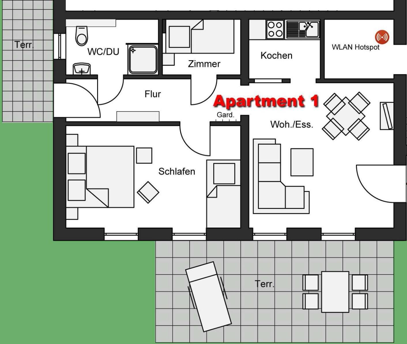 Apartments "Happy Family" Rust Rum bild
